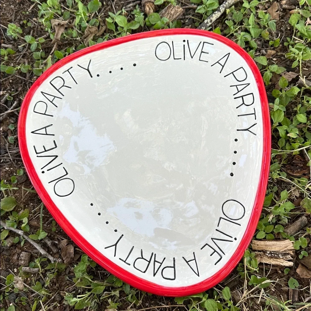 Fitz and Floyd COCKTAILS anyone? olive a party plate platter
